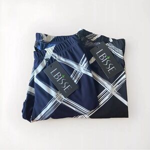 Lbisse Womens Printed Leggings Size Small Ankle Navy Black White Lot Of 2 NWT